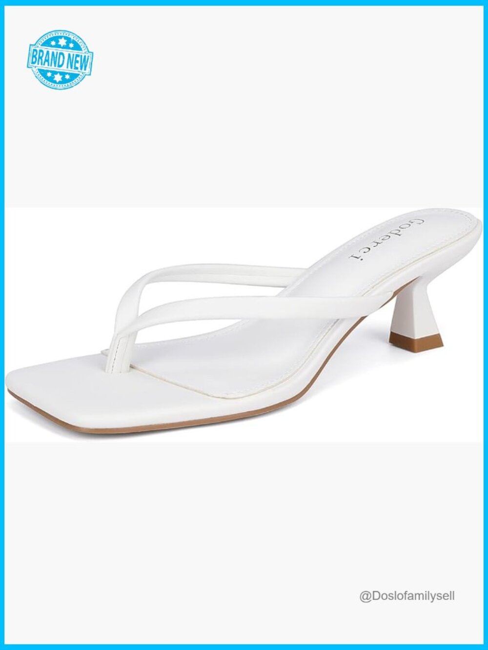 Kitten Heel Flip Flop Thong Sandals Square Open Toe Slip On Heeled Sandals